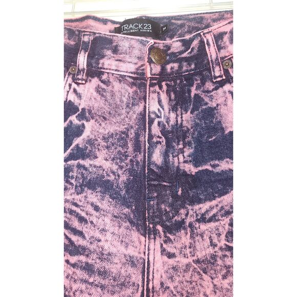 Track 23 Intelligent Design Distressed Shorts Black Acid wash Mens Size 34 Y2K - Picture 3 of 11